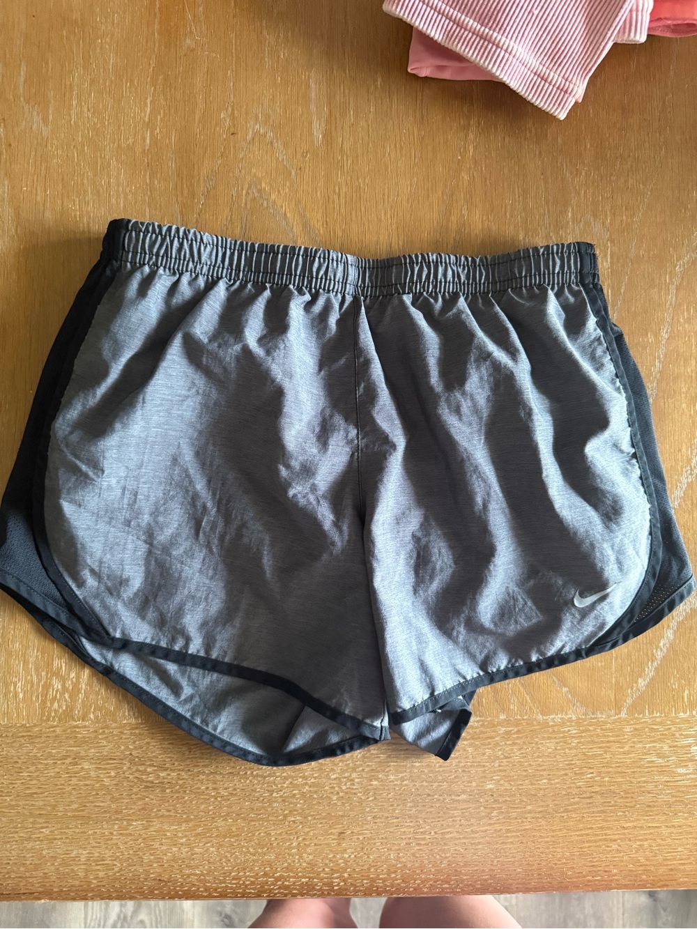Nike Women’s Grey Athletic Running Shorts with Black Trim